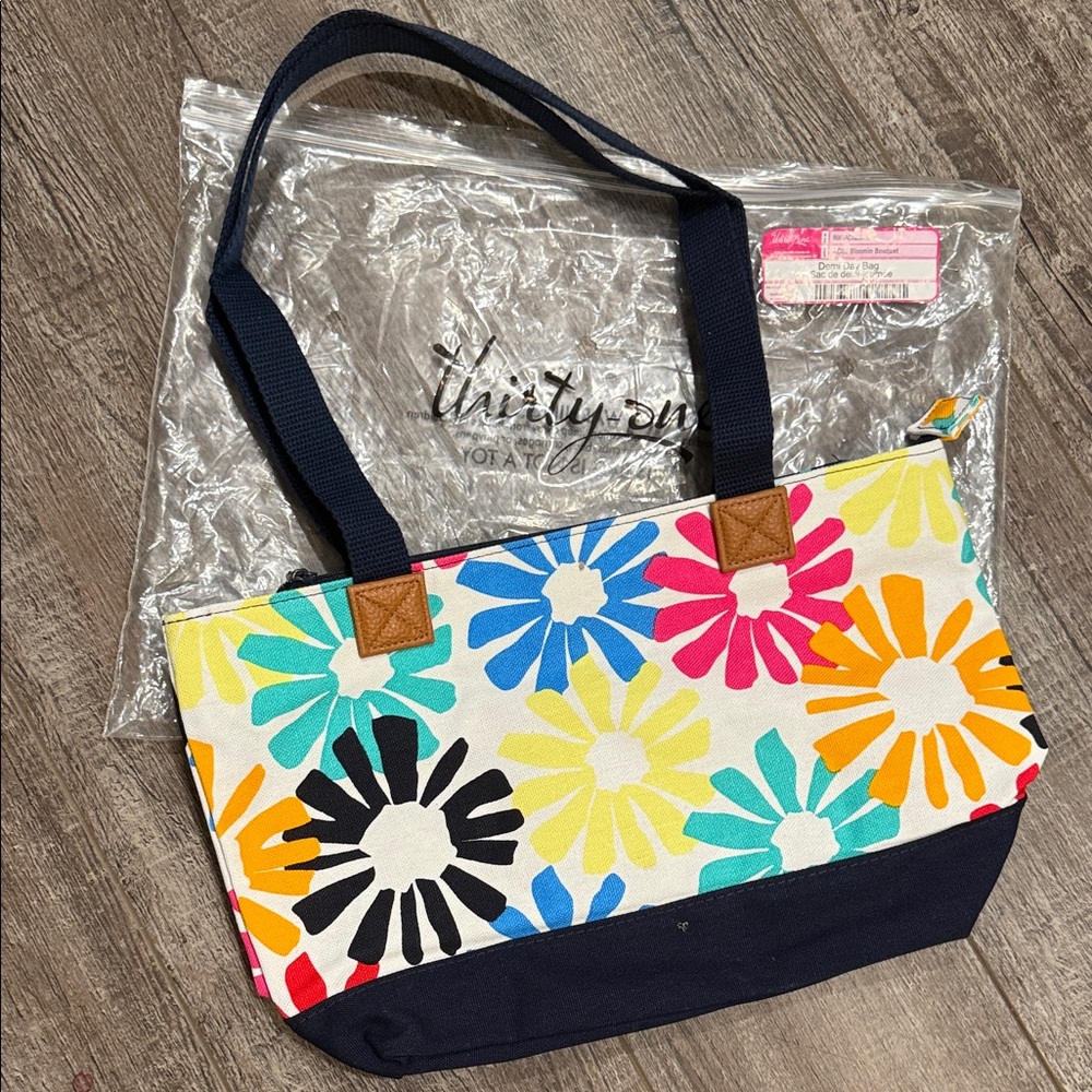 Thirty-One Multicolor Floral Tote Bag